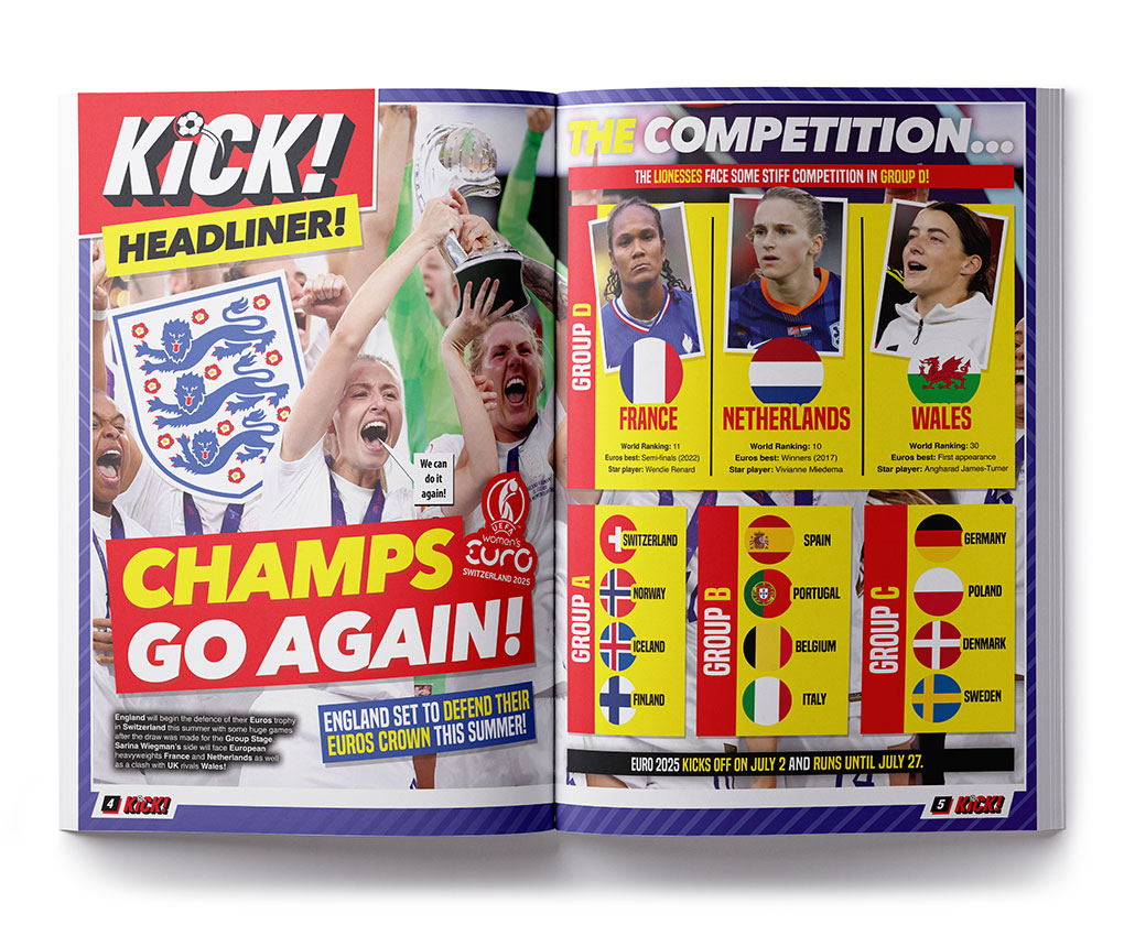 Graphic Design KiCK! Magazine Spread