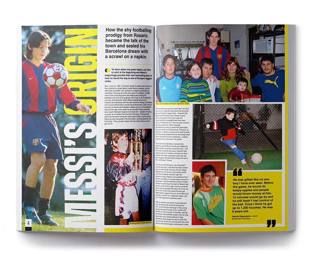 Graphic Design Messi Guide Spread